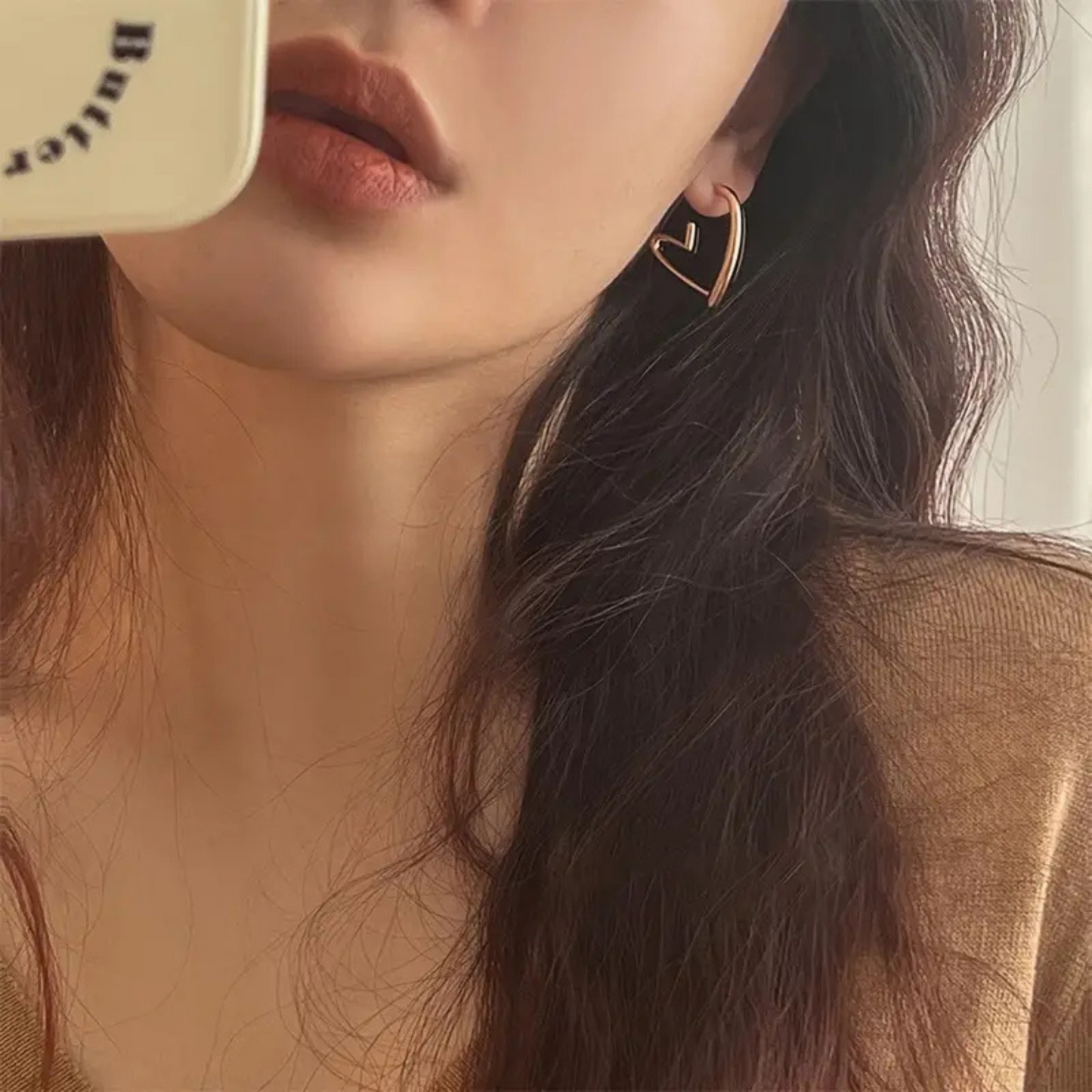 Hollow Heart Earrings