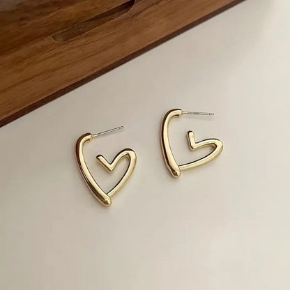 Hollow Heart Earrings