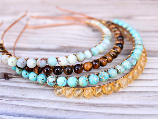 8mm Gemstone Beaded Headpiece