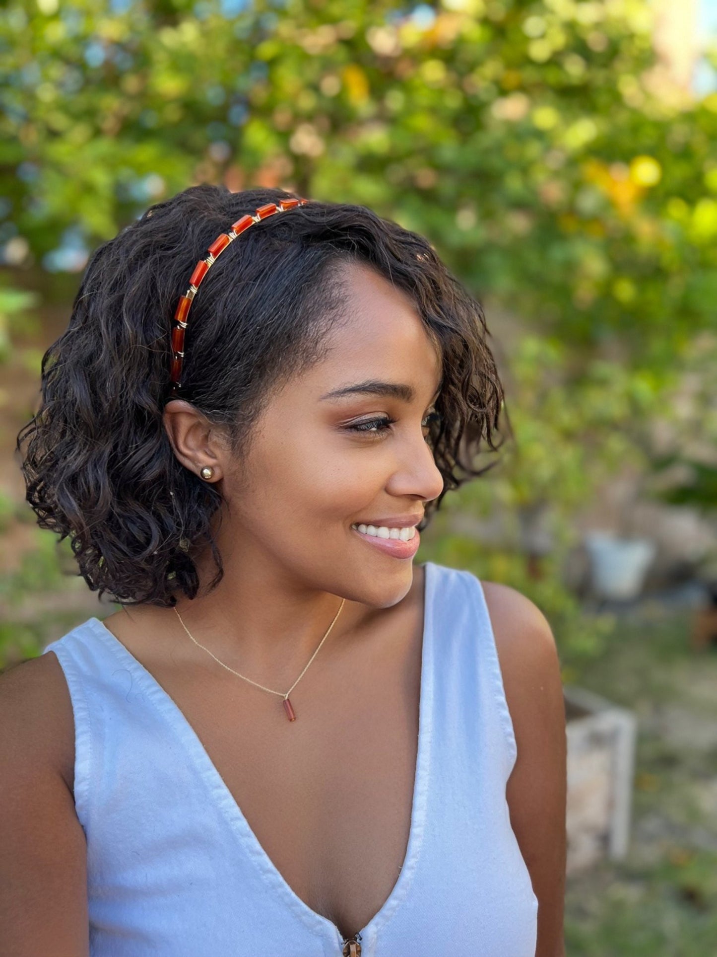 Carnelian Crystal Headpiece