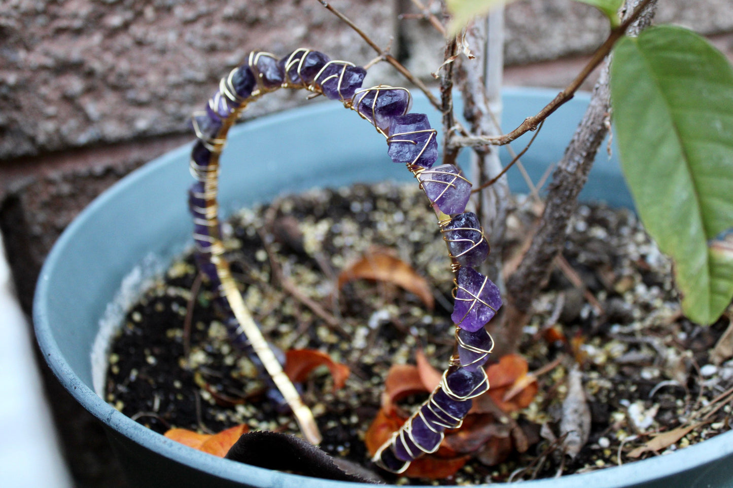 Raw Amethyst Crystal Crown