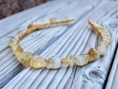 Raw Citrine Crystal Crown