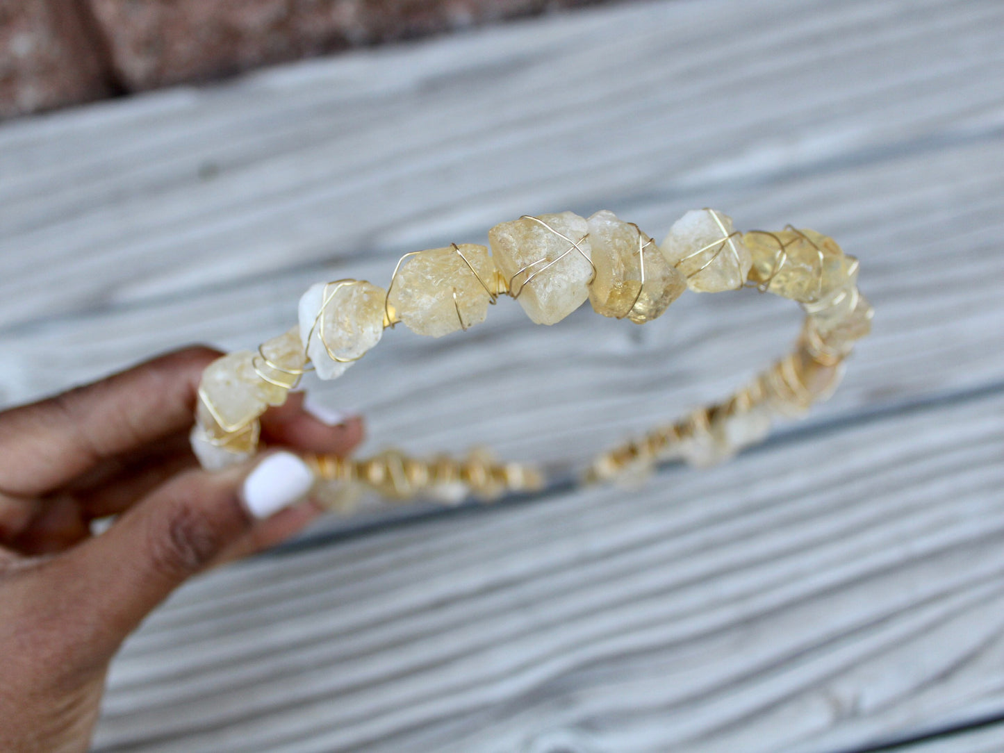 Raw Citrine Crystal Crown