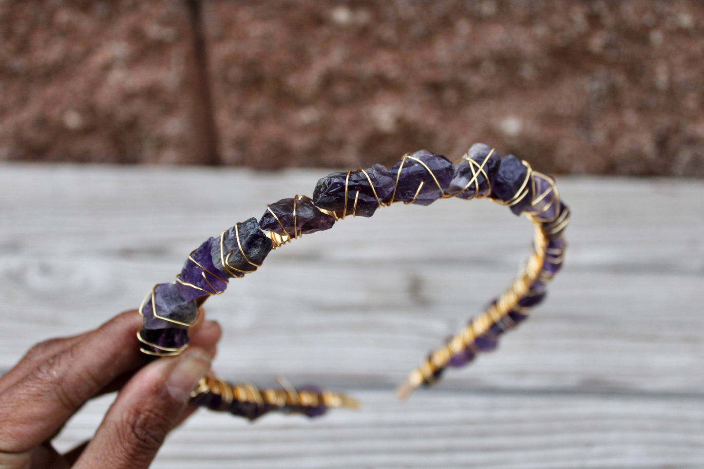 Raw Amethyst Crystal Crown