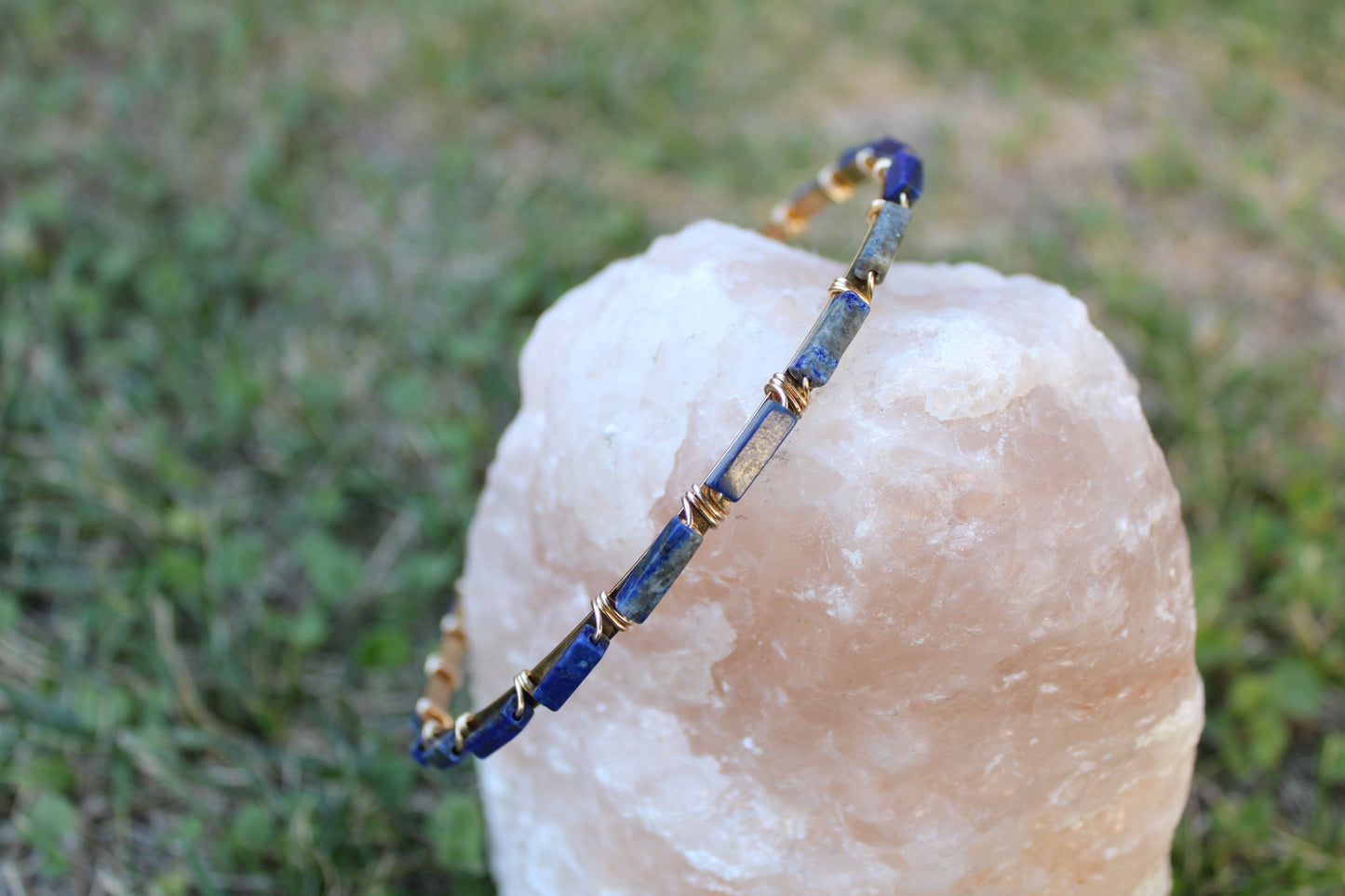 Lapis Lazuli Wrapped Headpiece